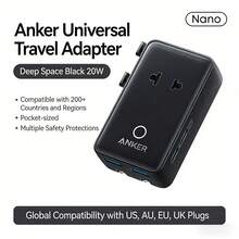 anker Universal Adapter, Travel Charger Compatible With Japanese, Korean, British, American, European, And Australian Standards, Portable USB. - Multicolor - View 10