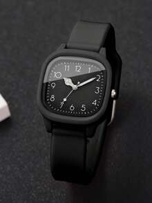 2 piezas Conjunto de relojes de cuarzo cuadrados minimalistas elegantes con pulsera con forma de corazón romántica, adecuado para regalos de cumpleaños/fiestas de mujeres, de vuelta a la escuela/temporada de graduación, decoración de fiestas/vacaciones, celebraciones familiares, uso diario, regalos para amigos, regalos del Día de la Madre, regalo ideal de graduación - Multicolor - Ver 7