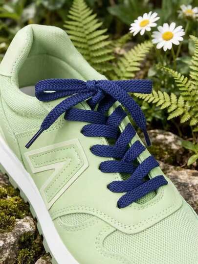 1 Pair 120cm Fashion Jacquard Flat Shoelaces, Suitable For Casual Shoes, Flats, Sneakers, Lace Accessories, Shoelaces Only, Shoes Not Included