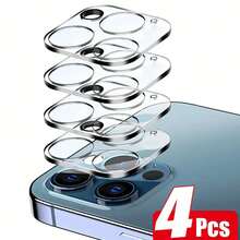 4片装透明钢化玻璃摄像头镜头保护膜，兼容 17 Air/11 Pro/11 Pro Max/12 Mini/12/12 Pro/12 Pro Max/13 Mini/13/13 Pro/13 Pro Max/14/14 Plus/14 Pro/14 Pro Max/15/15 Plus/16 Plus/15 Pro/15 Pro Max/16/16 Pro/16 Pro Max/17/17 Pro Max/Air，保护壳，复活节春季好礼 - 彩色 - 查看 1