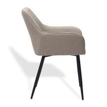 Upholstered Dining Chairs With High Armrests | 2-Piece Comfort Set - Khaki + Black + 2 - View 4