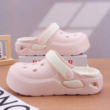 Women's Dopamine Color Slip-On Clogs, Thick Sole Outdoor Wear Comfortable Soft Bottom Sandals, Suitable For Medical Nursing, Beach, Summer - Pink - View 3