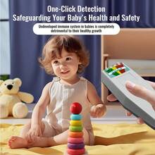 Detector portátil de EMF K2 con 5 indicadores LED - Gaussímetro de mano para la caza de fantasmas, detección de radiación y en el hogar - Gris Claro - Ver 3