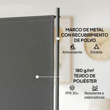 Outsunny Room Dividers - Dark Grey - View 7