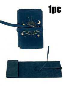 1个天鹅绒塔罗牌收纳袋，印有蓝色邪眼图案，4种颜色可选，带抽绳，天鹅绒材质，配有小收纳袋，塔罗牌配件，柔软面料保护套，便携袋，卡包，适合存放卡片和小物件。 - 彩色 - 查看 14