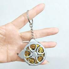 1 pieza Mini cinta métrica retráctil de llavero de 2 metros, con escala métrica e imperial, cinta métrica multifuncional de acero como regalo - Multicolor - Ver 14