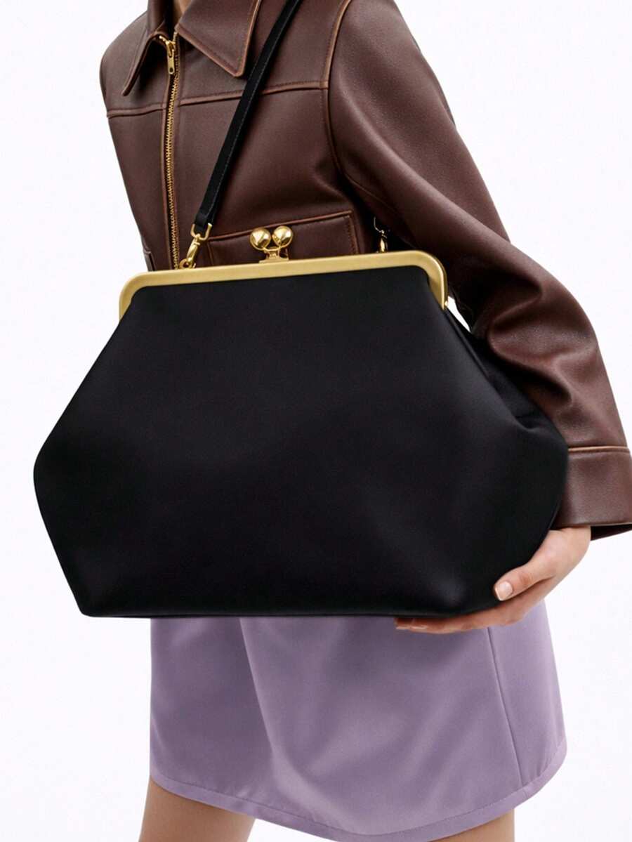 Túi cầm tay thiết kế sang trọng, túi dự tiệc thời trang, túi xách dung tích lớn, túi tote đa năng dành cho nữ. - Nhiều màu - Xem 1