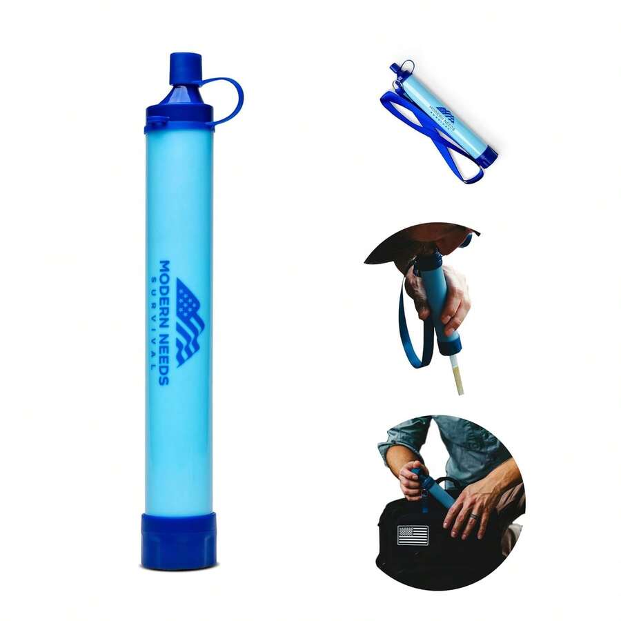MODERN NEEDS Ready Filter Personal Water Filter Straw |   Backpacking Water Filter For Hiking & Camping |   Portable Water Purifier Camping |   Emergency Survival Gear & Camping Survival Kit - 4 - View 1