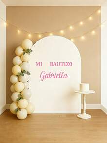 1pc Personalized "My Baptism" Sticker, Customizable Name Baptism Welcome Sign Decor Sticker, Removable Waterproof Vinyl Sticker Suitable For Baby Baptism And Christening Ceremony - Multicolor - View 5