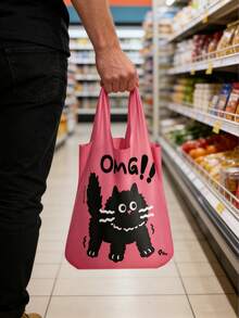 50/20/5 Stücke süße rosa und schwarze Katzen-Kordelzug-Geschenktüten, süße Cartoon-Katzen-Müllbeutel, verdickt, langanhaltend und reißfest, leicht zu ziehender Kordelzug, geeignet als Haushaltsmüllbeutel, Einkaufstaschen, Geschenktüten, Geschenkverpackungstüten, Party-Geschenkverpackungstüten - Rosa - Übersicht 8