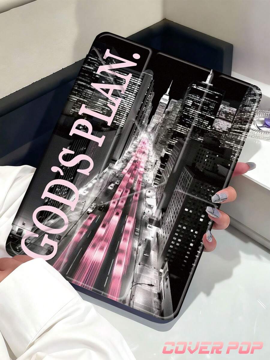 Ốp lưng máy tính bảng họa tiết kiến trúc đô thị, tương thích với iPad Air 11 inch M3 2025 / M2 2024, Air thế hệ thứ 5 2022, (A16) 11 inch thế hệ thứ 11 2025, tương thích với Samsung Galaxy Tab, Kindle Paperwhite thế hệ thứ 12 2024, mặt lưng trong suốt, ốp bảo vệ họa tiết thời trang, chức năng tự động tắt/mở màn hình, bảo vệ bằng túi khí, thích hợp làm quà tặng và sử dụng trong văn phòng.