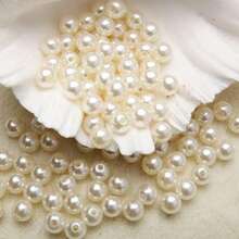 6mm0.236in 1000pcs/8mm0.315in 500pcs/10mm 0.394in 200pcs Pearl Beads, Suitable For Hand-Making, Various Sizes, 6/8/10/Mm, Faux Pearl Beads With Holes, Can Be Used To Make Jewelry, Bracelets, Necklaces, Hair Accessories, Decorations, Vase Fillers - Beige - View 9