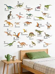 Cartoon Dinosaur Wall Decals For Room Decoration Stickers For Living Room Bedroom Easy To Apply Wall Art - Multicolor - View 3
