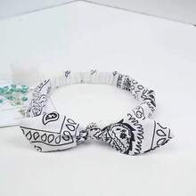 Băng đô cài tóc cổ chữ V, kiểu dáng bohemian, chất liệu vải dệt, có dây rút, in họa tiết, bán sỉ, bền chắc. - Hoa nhiều màu - Xem 12