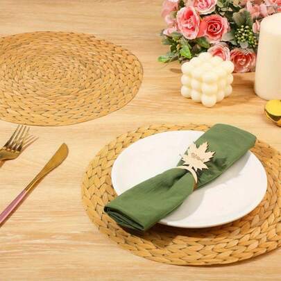 12/24 Sheets, 33 Cm, Disposable Linen Patterned Paper Placemats, Suitable For Christmas, Restaurants, Birthdays, Parties, Banquets, Cafes, Graduation Parties.