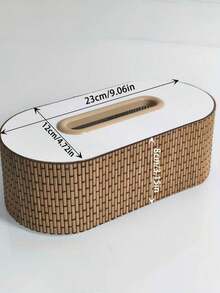 1pc Oval Tissue Box, Luxury Minimalist Household Tissue Holder, Multi-Functional Modern Desktop Decor For Living Room - Multicolor - View 5