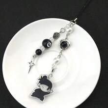 Jujutsu Kaisen 1件装 裕二、五条悟、宿傩、夏油、七海、惠 动漫人物钥匙扣、钥匙圈、卡通饰品、手机挂饰、汽车钥匙链、背包挂饰、包包挂饰、万圣节礼物、汽车配件创意钥匙扣 - 黑色十字心形串珠项链 - 挂件链 - 相机卡夹吊坠 - 挂件 - 手机链 - 礼物 - 彩色 - 查看 5