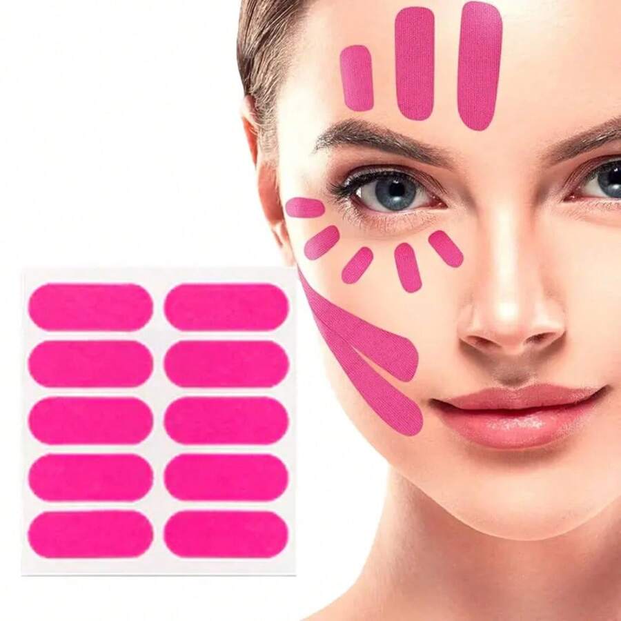 50pcs Women's - Japanese Forehead Band, Smile Lines - Pre-Cut Functional Face Tapes - Low Allergenicity, Skin , Latex-Free - Multicolor - View 1