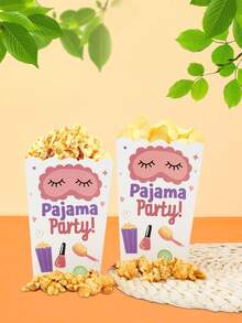 Caixas de pipoca para festa do pijama (10, 20 ou 50 unidades) - Ideal para guardar maquiagem, salgadinhos e doces em festas de aniversário, chá de panela, casamentos e outras ocasiões. Perfeitas para lembrancinhas e decorações. - Ver 1