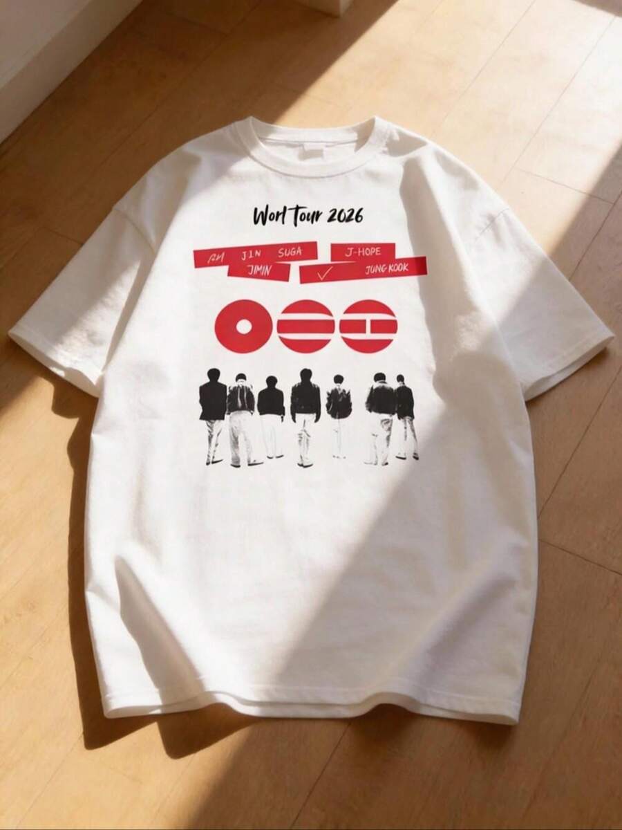 BTS World Tour 2026 T-Shirt - 白色 - 查看 1