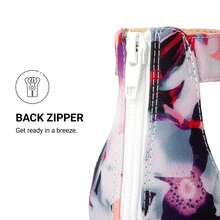 Women Wedge Flats Pointed Toe Ankle Strap Dress Flats Comfortable Elegant Casual Commute Wedding Ballet Flats Shoes - 花/白 - 查看 5