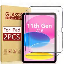 2 piezas Protector de pantalla de vidrio templado resistente a golpes, alta definición, compatible con Air/Pro1/2/3/4/5/6/7/8/9/10/11th Gen/8 pulgadas/9.7 pulgadas/10.2 pulgadas/10.5 pulgadas/10.9 pulgadas/11 pulgadas/12.9 pulgadas/modelos de 2016-2022 Air 2024 Modelo Pro 2024 Modelo 10th Gen 10.9 pulgadas Modelo 2022, esencial para la protección de la pantalla, uso diario, oficina, hogar, regalo de primavera, cumpleaños - transparente - Ver 27