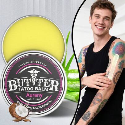 AURANY Piercing & Tattoo Care Products,Tattoo Nourishing Cream - Tattoo Care Cream, Makeup Microblading, And Art Tattoo Supplies - Gentle, Non-Greasy, Color Protection & Fade Prevention, Daily Use For New Inked Skin - 60g