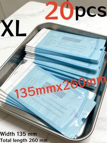 200/100/50个装耐高温美甲工具消毒袋,多种尺寸自封式消毒袋,一次性消毒储存袋,适用于美甲工具、修脚工具、纹身工具、牙科工具、美甲用品、美甲艺术工具。高温消毒后提供长期无菌保护,防止交叉感染。美甲沙龙、纹身工作室、牙科诊所及日常使用必备的消毒耗材。 - 藍白色 - 查看 18