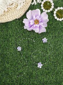 1个女士夏威夷花朵发夹，人造流苏花朵发饰，适合海滩度假、夏威夷婚礼新娘发型、发爪、发夹、发卡、发卡 - 彩色 - 查看 14