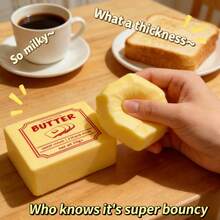 Juguete de apretón de lenta recuperación súper suave en forma de bloque y barra de mantequilla, juguete antiestrés de Squishy, cosas lindas, Nee Doh, Squishy de queso, Squishy de bollo - A - Ver 9