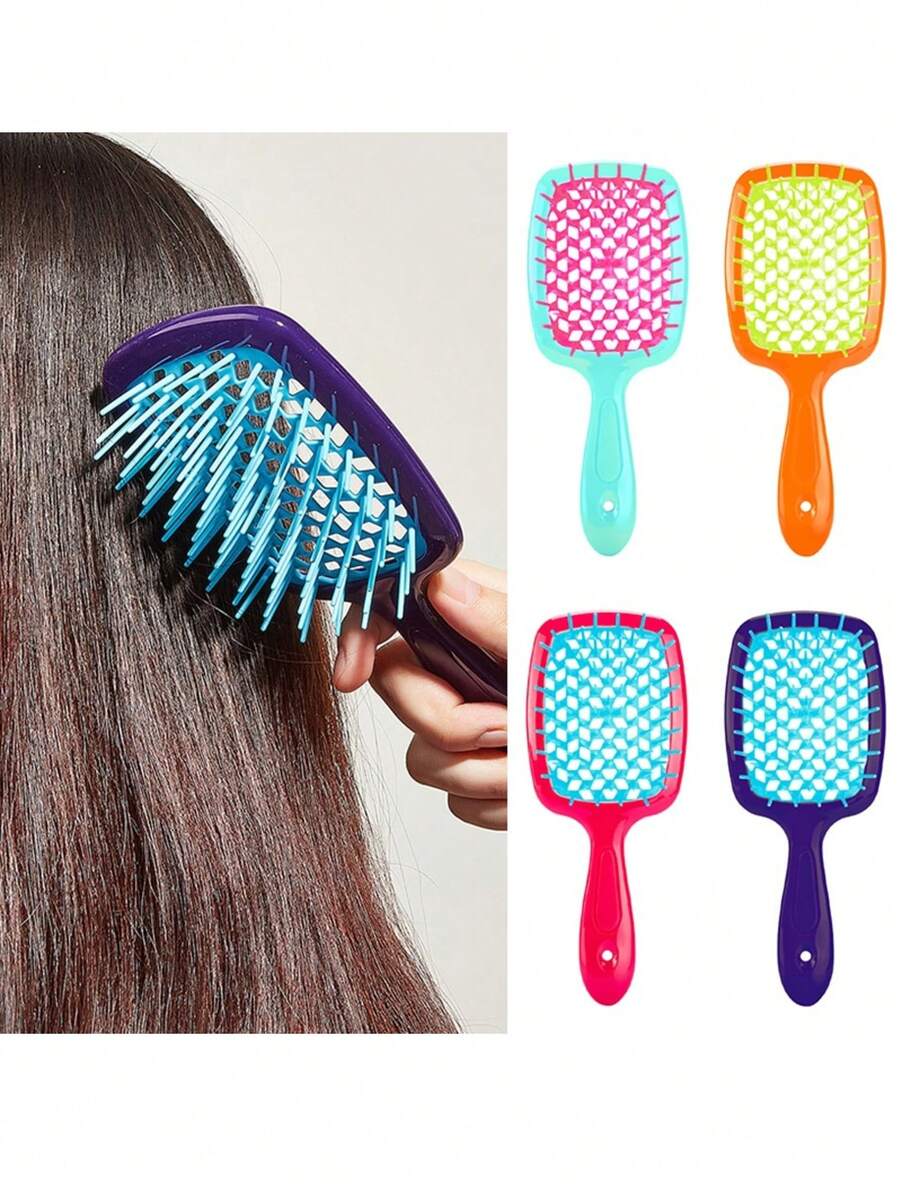 Lược lưới rỗng, lược tổ ong, lược massage, lược tạo độ phồng, lược uốn, lược làm mượt, lược sấy khô nhanh, lược chăm sóc tóc dạng lưới, lược massage đầu TPEE răng mềm, lược rỗng, làm mượt tóc khô/ướt. - Nhiều màu - Xem 1