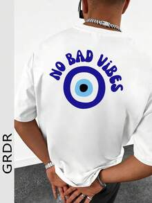 GRDR Men's Casual Attitude Slogan Graphic Round Neck Short Sleeve T-Shirt, Summer - White - View 3