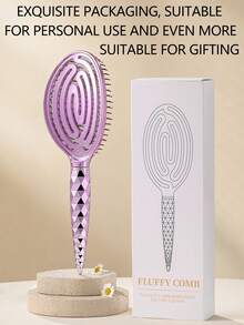 Lược chải tóc cầm tay cỡ lớn đa năng, chất liệu ABS mạ điện, lược rỗng, lược massage tạo kiểu tóc unisex, bao bì sang trọng, thích hợp làm quà tặng, mùa hè, kỳ nghỉ, du lịch. - Nhiều màu - Xem 10