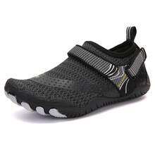 Couples' Beach Water Shoes, Five-Finger Design, Outdoor Casual Shoes, Shock-Absorbing Drainage Holes - Black - View 3