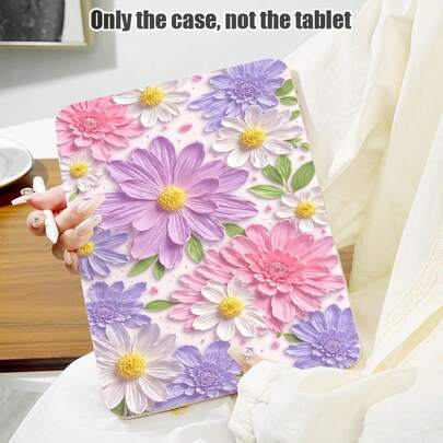 1 件彩色花卉图案翻盖保护套，带 360° 旋转支架和笔槽，PU 皮革材质，兼容三星 A9/A9+/S9/S9FE/A11/A11+/S11/S10 FE/S10 FE+/S10 Lite、A16 2025、Air 11/13、M3 2025、Mini 7 A17、Pro 2024、Air 11/13、M2 2024、Pro 11/13、M4 2024、Pro 12.9、7/8/9 代、10.2、10 代、10.9、Air 4/5/6/7/8、10.9、Pro 11、4/5/6 代、Mini 6、SE 11、荣耀、Matepad SE 11 等机型。