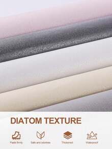 1卷白色仿硅藻泥纯色自粘墙纸加厚北欧风格无缝拼接用于卧室客厅全屋装修贴纸撕拉墙板墙纸壁纸春季装饰用品焕新家居拉玛装饰贴纸礼物生日毕业 - 白色 - 查看 9