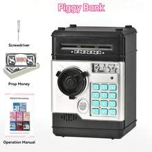 Piggy Bank For Kids, ATM With Fingerprint And Password Money Box, Money Savings Box Mini Coin Bank Toys, With Music Features, Birthday Gifts Piggy Bank For Boys Girls 3+ - Multicolor - View 9