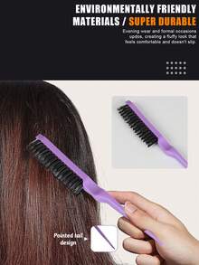 Bộ tạo kiểu tóc 4 món màu tím - Lược đuôi nhọn, lược chải viền tóc, lược đánh phồng và lược chải lông mày giúp tạo viền tóc mượt mà và bồng bềnh. - Nhiều màu - Xem 2