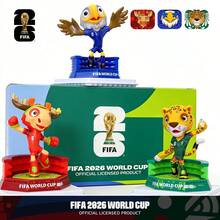 FIFA 【官方授权】2026世界杯吉祥物系列人偶（加拿大枫叶、墨西哥扎尤、美国克拉奇，6厘米/2.36英寸，3个/套）足球玩偶收藏品，球迷纪念品 6QCB - 26FWC-Mscot Figure(6QCB) - 查看 2