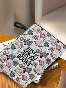 1 bao đựng sách bằng polyester chống thấm nước - In hình câu nói truyền cảm hứng "Tôi chỉ là một cô gái yêu sách", có thêm ngăn phụ và khóa kéo trơn tru - Món quà lý tưởng cho người yêu sách, thủ thư, giáo viên và sinh viên tốt nghiệp. - C - Xem 3