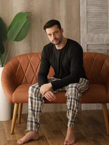 Men Thermal Underwear Tops - Beige - View 1
