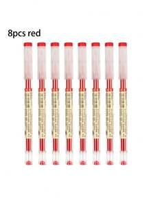 Bộ 8 bút bi mực khô nhanh đầu nhọn 0.35mm | Đen/Xanh dương/Đỏ, viết trơn tru, cấu trúc bền chắc, lý tưởng cho người đi làm và sinh viên, văn phòng phẩm. - Nhiều màu - Xem 11