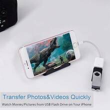 1-2 Pcs OTG Card Reader & Charger 2-In-1, Plug & Play, Stable Charging No Pop-Ups, High-Speed Transfer No Lag, Type-C To IOS Charging & Card Reader, Compatible With IPhone 17/17Pro/16Pro/16/15/15Pro, Series + Air Tablets, USB-C Multifunctional Adapter - White - View 5