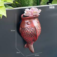 1 chậu trồng cây treo tường hình cá đốm, cây trầu bà treo, chậu trồng cây treo tường kiểu Châu Âu đơn giản, không cần khoan, thích hợp làm quà tặng tân gia. - Cây trồng trong chậu treo tường - Xem 11