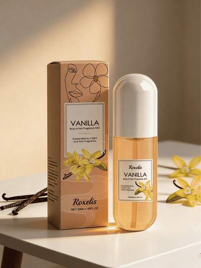 1 pieza Spray de aroma de 50ml, ambientador de interior y exterior, fragancia de verano de larga duración, con notas dulces mezcladas de vainilla, coco y rosa. Diseño portátil, adecuado para escenarios de moda: ropa, armario, interior, exterior, hogar, baño, sala de estar, oficina, coche, hotel, bodas, cumpleaños, Navidad, etc. Aroma de coco y vainilla.