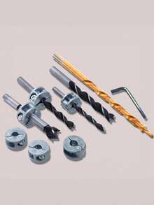 1Set Metric And Imperial Drill Limit Rings, Woodworking Drilling Depth Limiters, And Fried Dough Twists Drill Bit Thrust Rings And Locking Collars - Drill Bit Limiting Ring - View 8