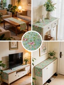 1 chiếc khăn trải bàn hình chữ nhật họa tiết hoa nhí, khăn trải bàn ngoài trời, phong cách đồng quê, khăn trang trí bàn cắm trại có thể gấp gọn, có thể giặt, thích hợp cho bàn cà phê, tủ đựng đồ, tủ bếp, trang trí mặt bàn, trang trí nhà cửa hàng ngày, thích hợp cho tiệc tùng ở nông thôn, dã ngoại, tiệc tùng, kỳ nghỉ, trang trí cắm trại, mọi mùa, xuân/hè. - Nhiều màu - Xem 3