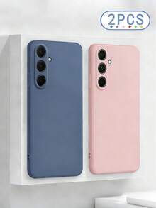 Bộ 2 ốp lưng điện thoại silicon mềm màu trơn, tương thích với Samsung Galaxy S25/S25PLUS/S25 Ultra/A16/A36/A26/A56/A50/A12/A32/A52/A72/A51/A21S/A13/A14/S24/S24PLUS/S24Ultra/S20/S23/S22/A53/S20FE/S21/, 11/12Pro/12/12X/13Pro/14Pro/15Pro/X3pro/, 10/9/Note9/12c/Note11pro/Note8Pro/9C/9a, ốp bảo vệ chống sốc. - Nhiều màu - Xem 52