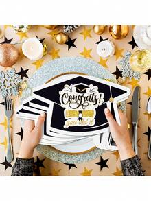 10pcs Graduation Cap Tissue Paper, Alien Tissue Paper For Graduation Party, Cartoon Graduation Cap Tissue Paper - Multicolor - View 4
