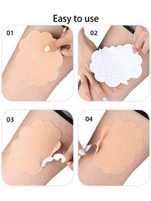 1/10/20pcs Inner Thigh Anti-Chafing Patches, Breathable Elastic Thigh Lifting Skin-Friendly Ultra-Thin Anti-Chafing Stickers, Disposable Self-Adhesive Thigh Patches To Prevent Friction, Invisible Sweat-Proof Barrier To Prevent Chafing, Leg Protection, Gentle Pressure Relief, Commonly Used Thigh Patches - Multicolor - View 7